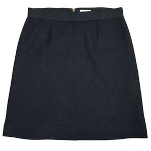 Kate Spade Skirt the Rules Tweed A-Line Skirt Black Sz 6 Business Career Preppy